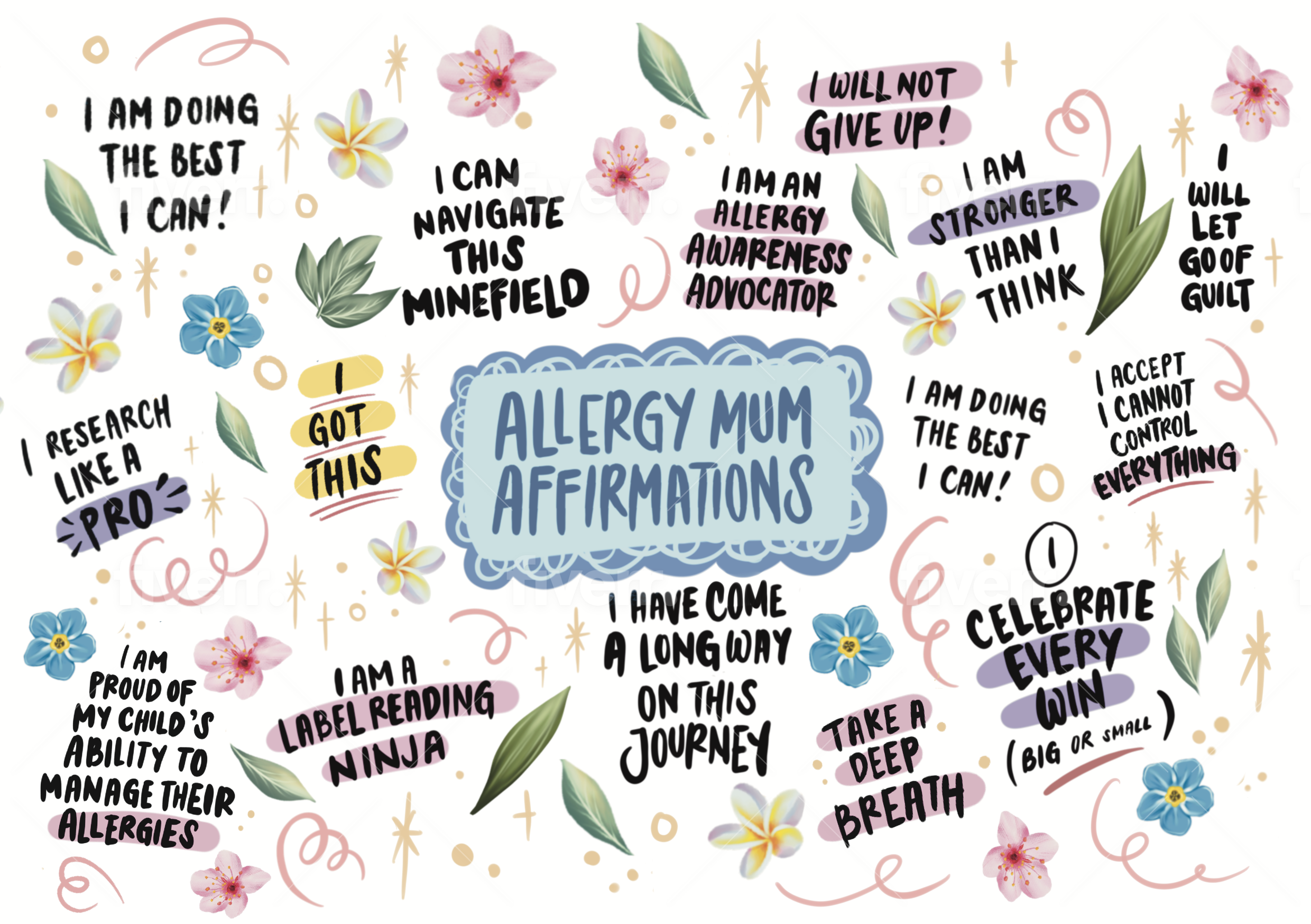 Allergy mum affirmations mug
