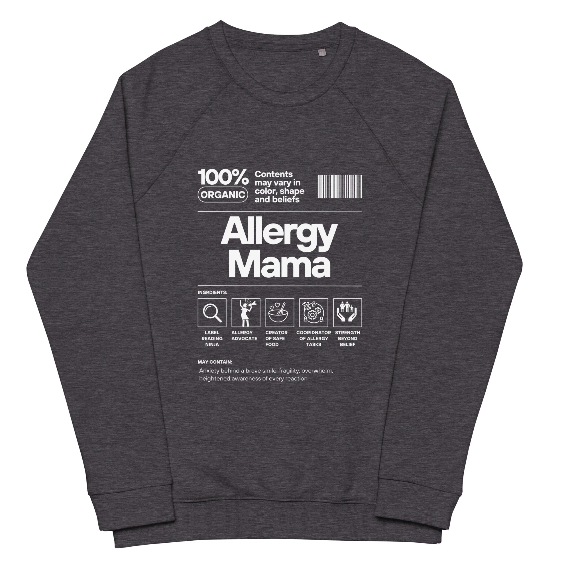 Womens Allergy Mama organic sweatshirt