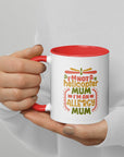 'Im not a helicopter mum' mug with colour insude