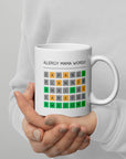"Allergy Mum Wordle" mug